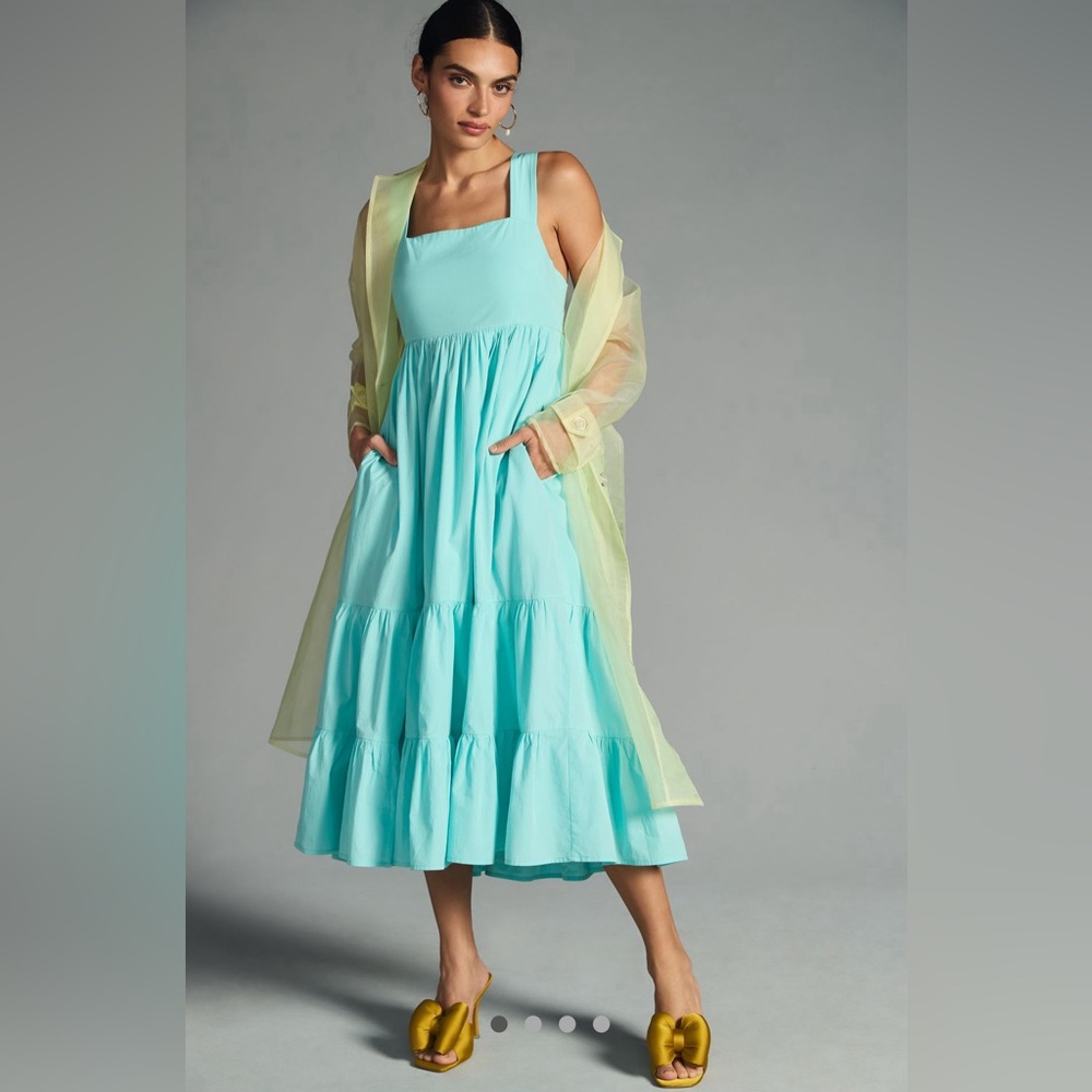 Anthropologie Square-Neck
Tiered Dress